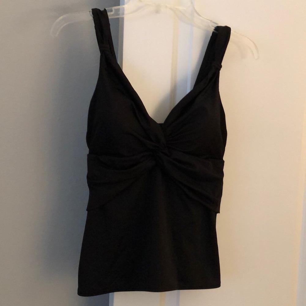 Miracle suit Tankini Top Black NWOT Size 14
